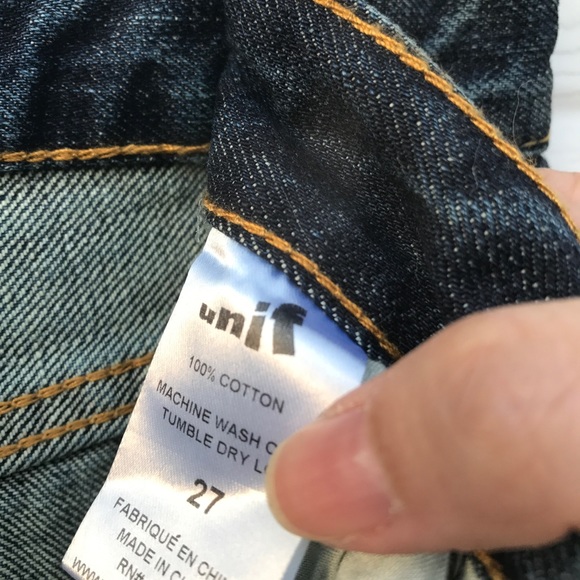 Unif High Waist Straight Denim Jeans Y2k 90's Style Baggy - Picture 7 of 8